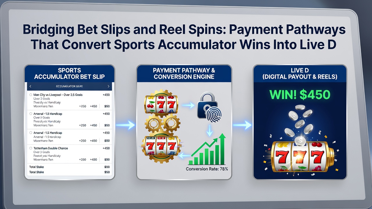 Live dealer tables receiving funds from sports accumulator winnings through instant payment links