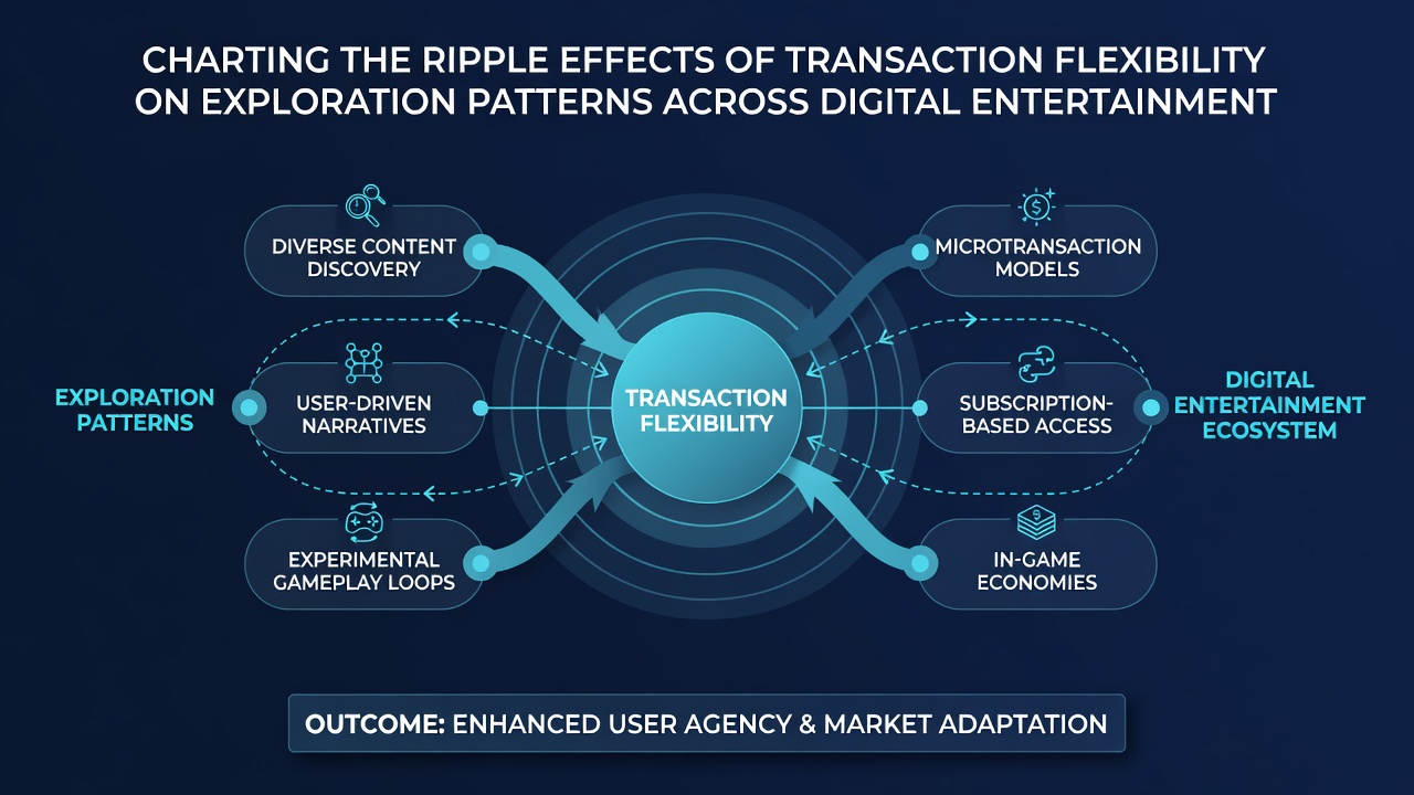 Analytics dashboard illustrating user exploration paths between different digital entertainment categories