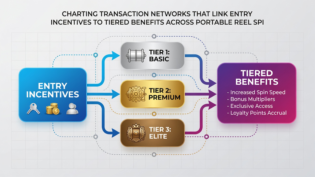 Flowchart illustrating how entry incentives progress into tiered benefits across different gambling verticals