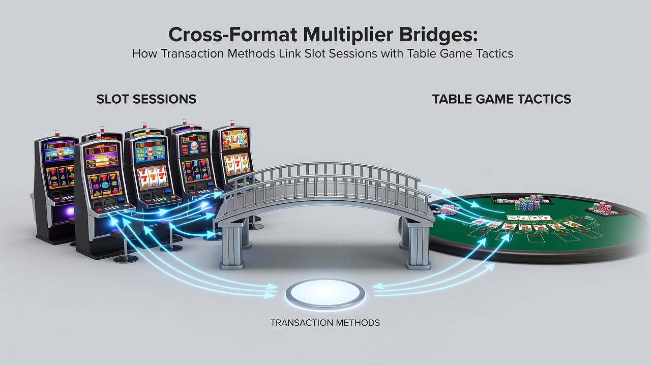 Illustration of payment gateway connections between slot reels, blackjack tables, and sports accumulator interfaces
