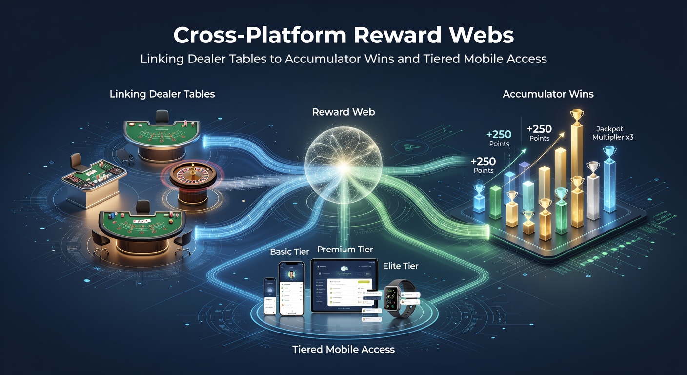 Tiered mobile access dashboard displaying reward connections to tables and accumulators