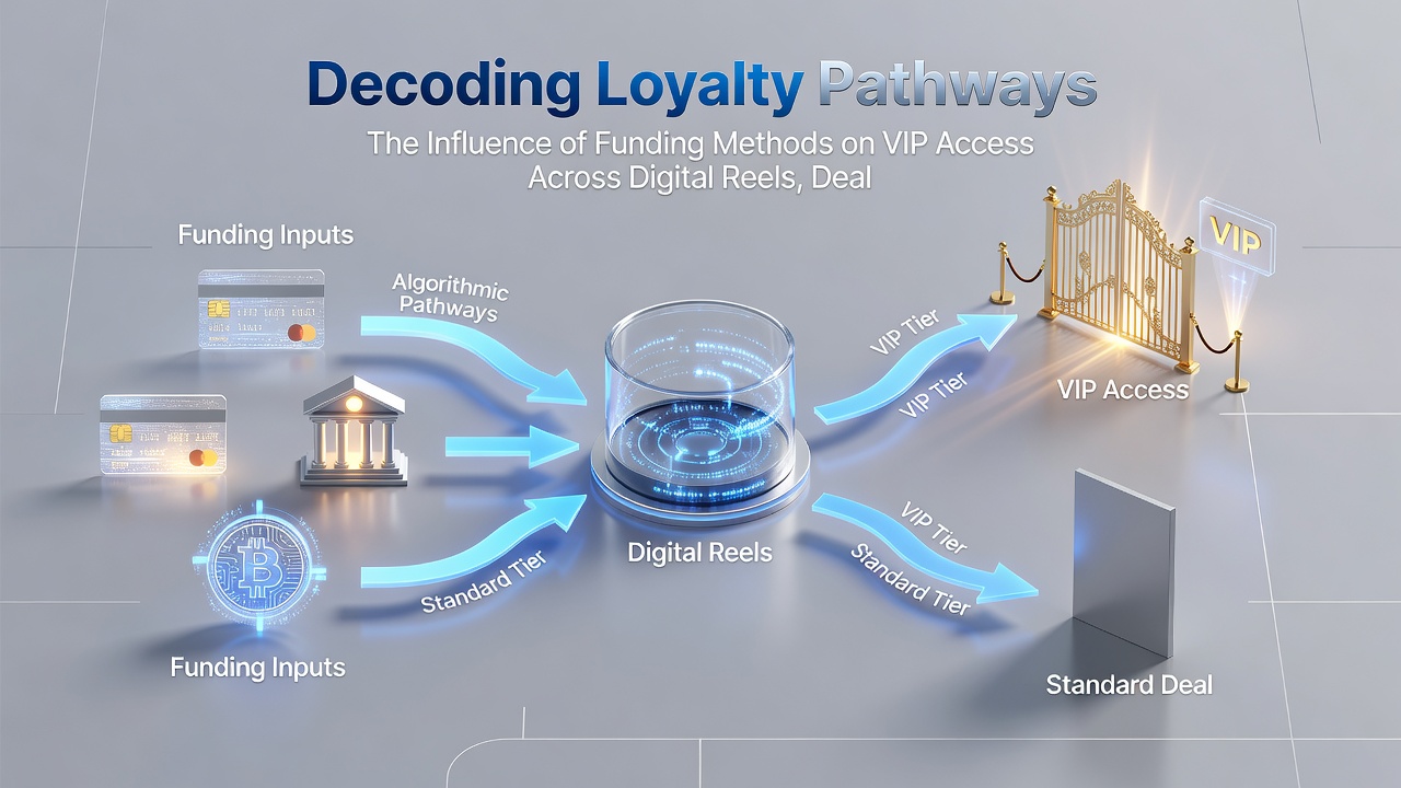 Chart displaying funding method impacts on VIP access timelines for slots, live casino, and sports betting