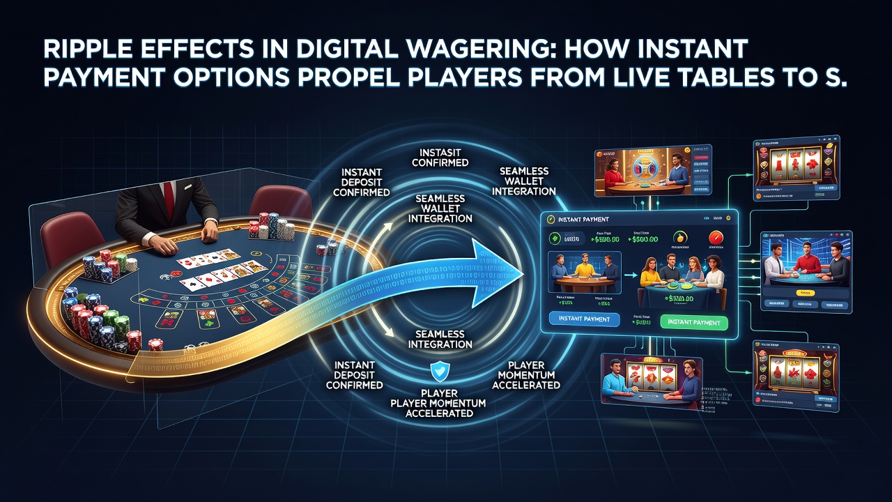 Illustration of payment flow connecting live casino tables, sports accumulators, and progressive jackpot displays