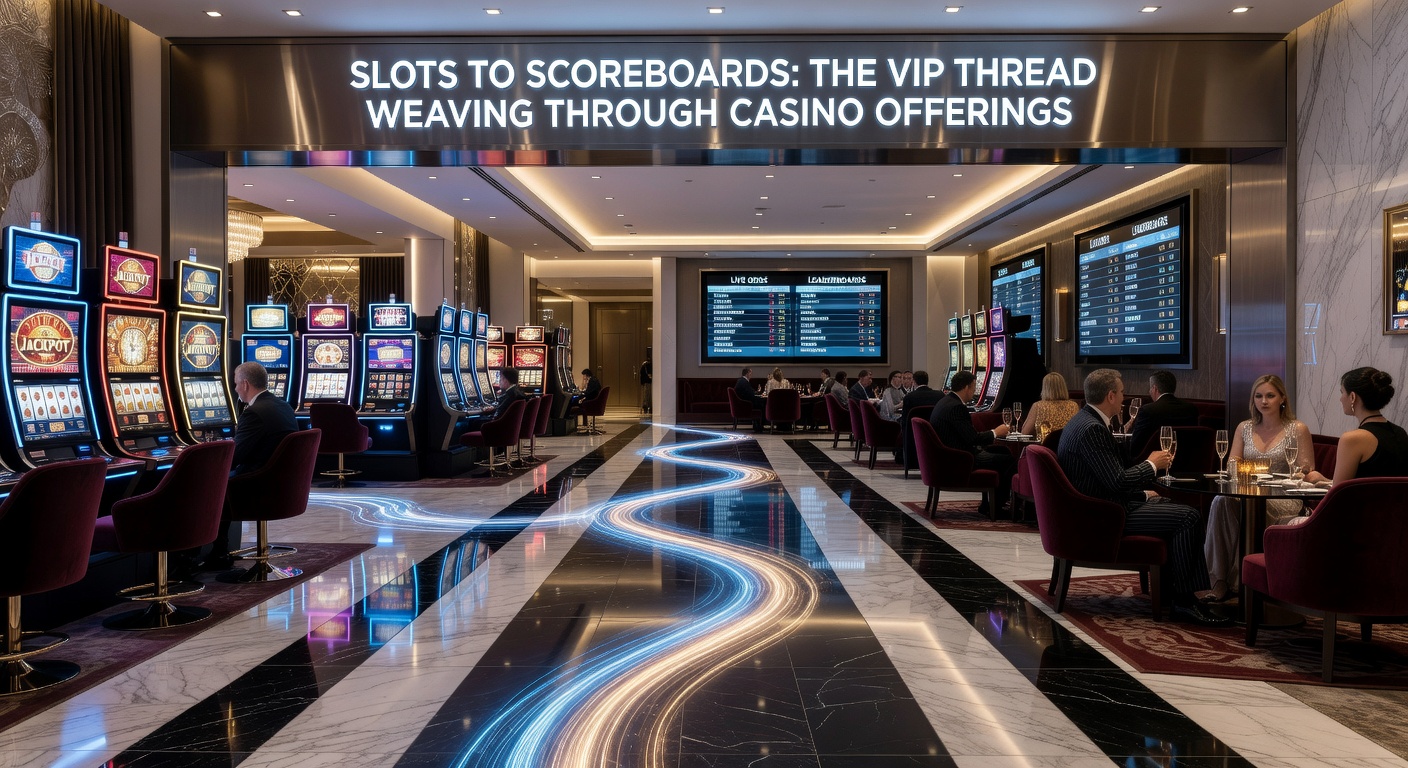 Close-up of a VIP player at a live dealer table with slot symbols and sports betting odds overlaid on screen